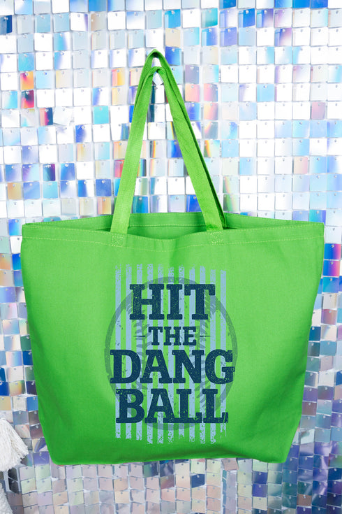 Hit The Dang Ball Canvas Jumbo Tote