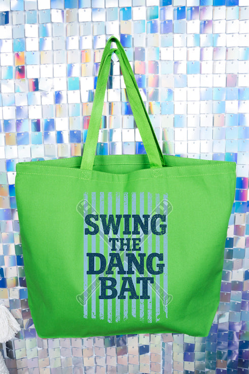 Swing The Dang Bat Canvas Jumbo Tote