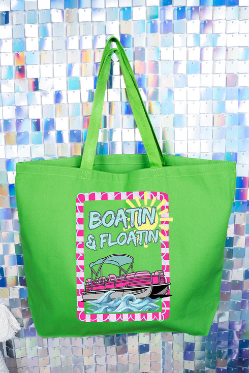 Sunny Boatin & Floatin Canvas Jumbo Tote