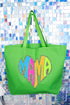 Wild Mama Bright Leopard Canvas Jumbo Tote