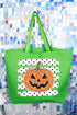 Spooky Pumpkin Pop Canvas Jumbo Tote