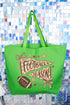 Football Season Doodle Canvas Jumbo Tote