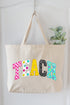 Brushstrokes & Bright Minds Canvas Jumbo Tote