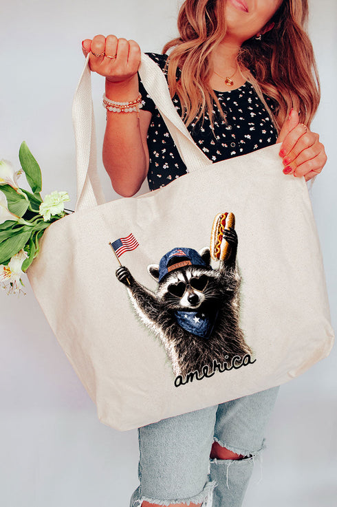 America's Backyard BBQ Bandit Canvas Jumbo Tote