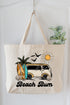 Retro Beach Bum Canvas Jumbo Tote