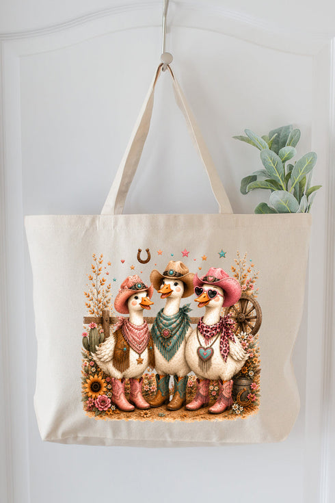 Boots & Beaks Canvas Jumbo Tote