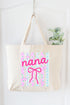 Personalized Bow-tiful Garden Canvas Jumbo Tote *Choose Your Name