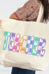 Bright Minds Teacher Canvas Jumbo Tote