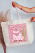 Desert Diva Piggy Canvas Jumbo Tote