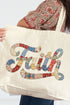 Faith Sewn Sweet Canvas Jumbo Tote