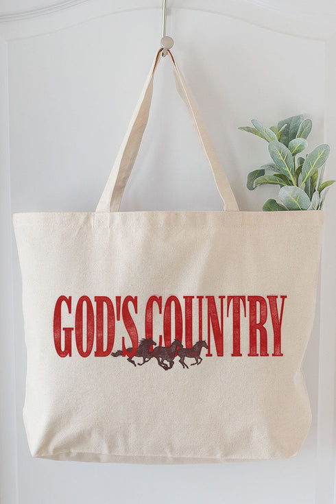 God's Country Canvas Jumbo Tote