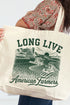 Long Live American Farmers Canvas Jumbo Tote