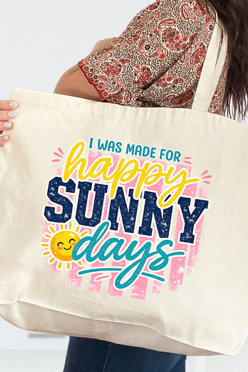 Made For Sunny Days Canvas Jumbo Tote