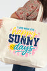 Made For Sunny Days Canvas Jumbo Tote
