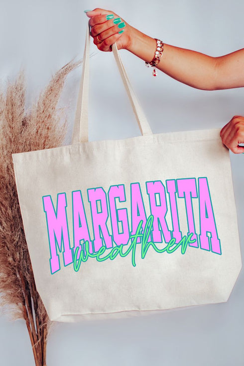 Margarita Weather Color Block Canvas Jumbo Tote