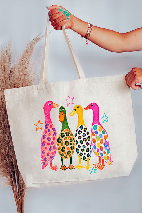 Neon Quack Pack Canvas Jumbo Tote