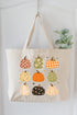 Patchwork Pumpkin Parade Canvas Jumbo Tote