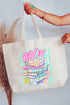 Petals & Paperback Book Lover Canvas Jumbo Tote