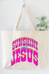Radiant Sunshine And Jesus Canvas Jumbo Tote