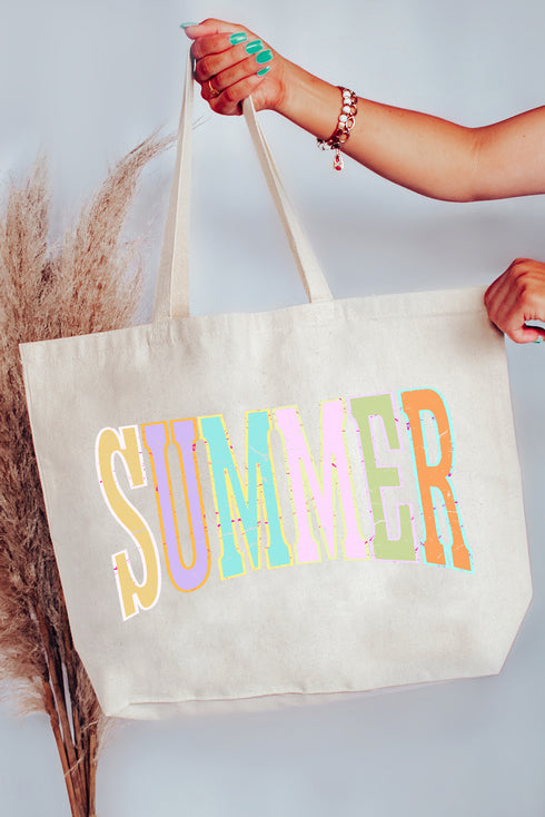 Sunwashed Summer Canvas Jumbo Tote