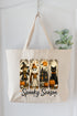 Spooky Season Brushstrokes Canvas Jumbo Tote