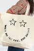 Star Eyes God Never Fails Canvas Jumbo Tote