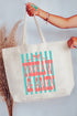 Striped Yeehaw & Amen Canvas Jumbo Tote