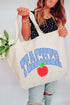 Sweet Apple Teacher Canvas Jumbo Tote