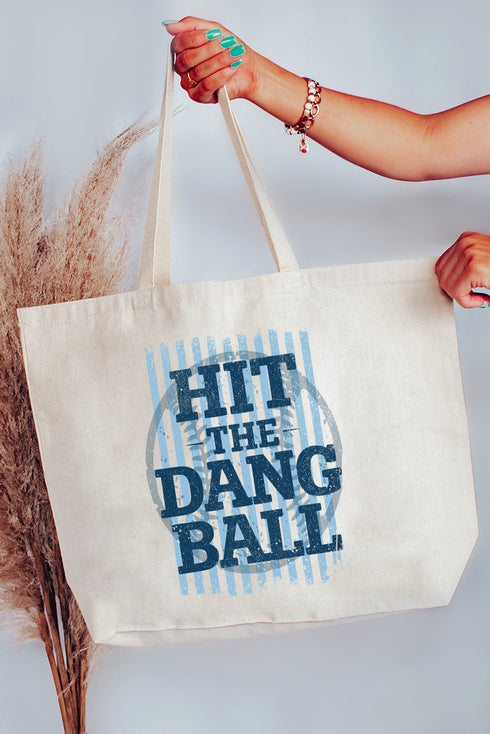 Hit The Dang Ball Canvas Jumbo Tote