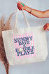 Sunny Days & Double Plays Canvas Jumbo Tote