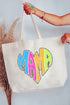 Wild Mama Bright Leopard Canvas Jumbo Tote