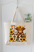 Little Highland Love Canvas Jumbo Tote