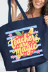 Teachers Are Magic Sketch Canvas Jumbo Tote
