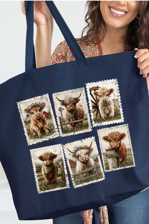 Pastures & Postcards Canvas Jumbo Tote