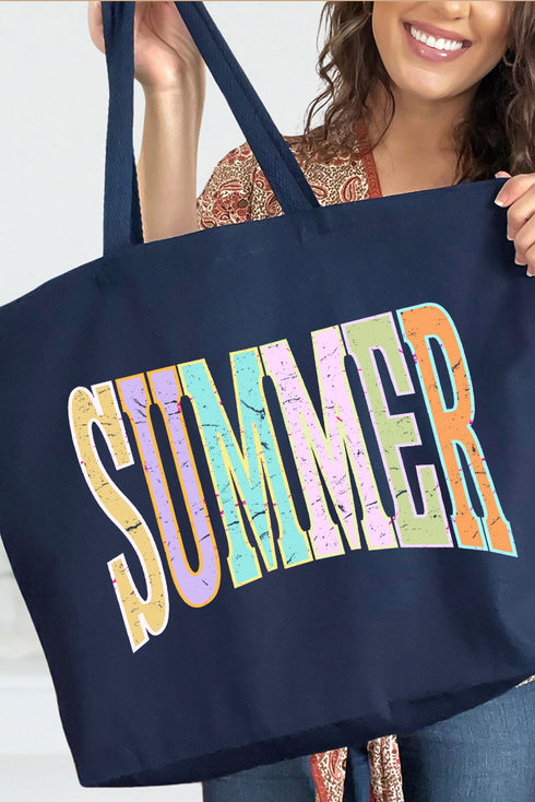 Sunwashed Summer Canvas Jumbo Tote