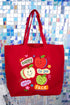 Happy To See Your Face Canvas Jumbo Tote