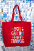 You Can Do Hard Things Canvas Jumbo Tote