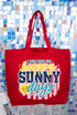 Made For Sunny Days Canvas Jumbo Tote