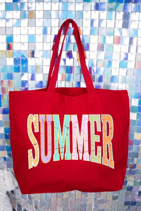 Sunwashed Summer Canvas Jumbo Tote