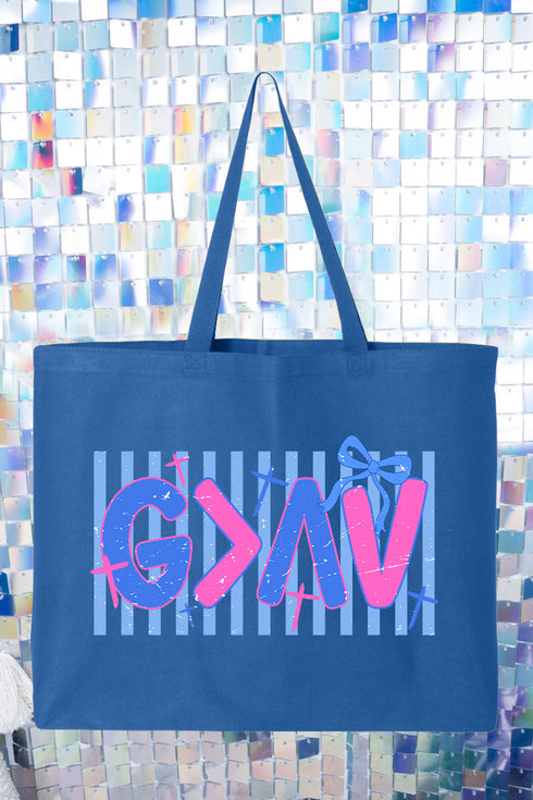 Highs & Lows Faith Equation Canvas Jumbo Tote