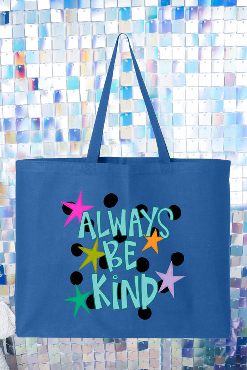 Stars Always Be Kind Canvas Jumbo Tote