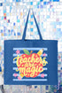 Teachers Are Magic Sketch Canvas Jumbo Tote