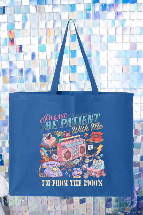 1900's Tech Throwback Canvas Jumbo Tote