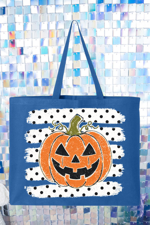 Spooky Pumpkin Pop Canvas Jumbo Tote