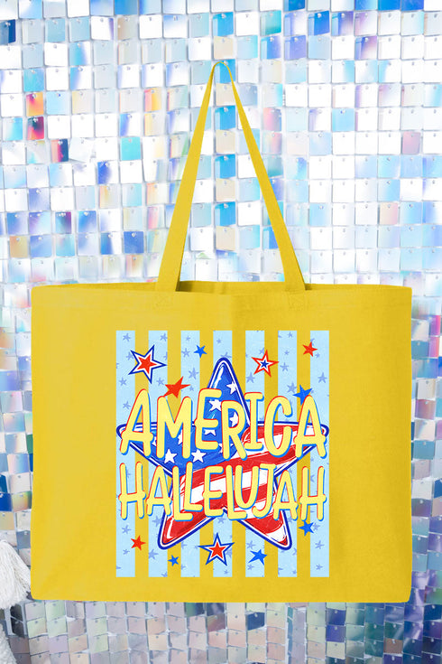 America Hallelujah Canvas Jumbo Tote