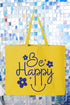 Flower Be Happy Canvas Jumbo Tote