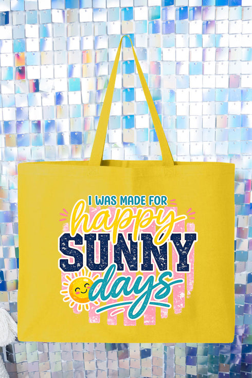 Made For Sunny Days Canvas Jumbo Tote
