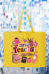 She's A Teacher I Can Tell Canvas Jumbo Tote