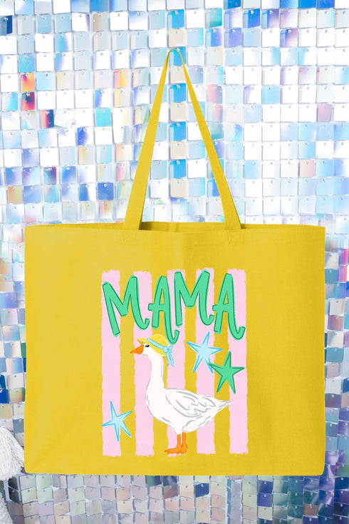 Striped Stars Mama Goose Canvas Jumbo Tote