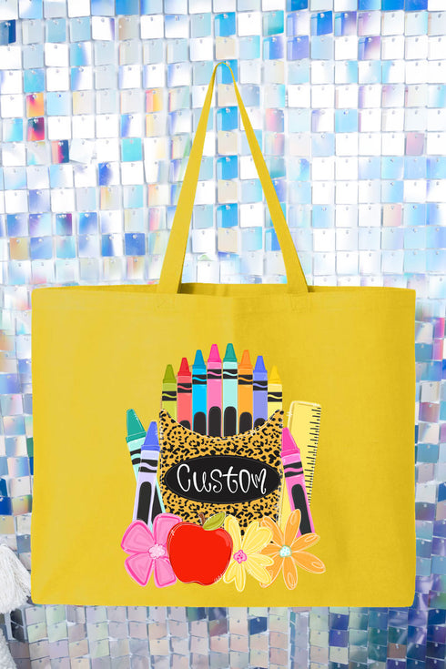 Personalized Teaching In Full Color Canvas Jumbo Tote *Enter Your Name